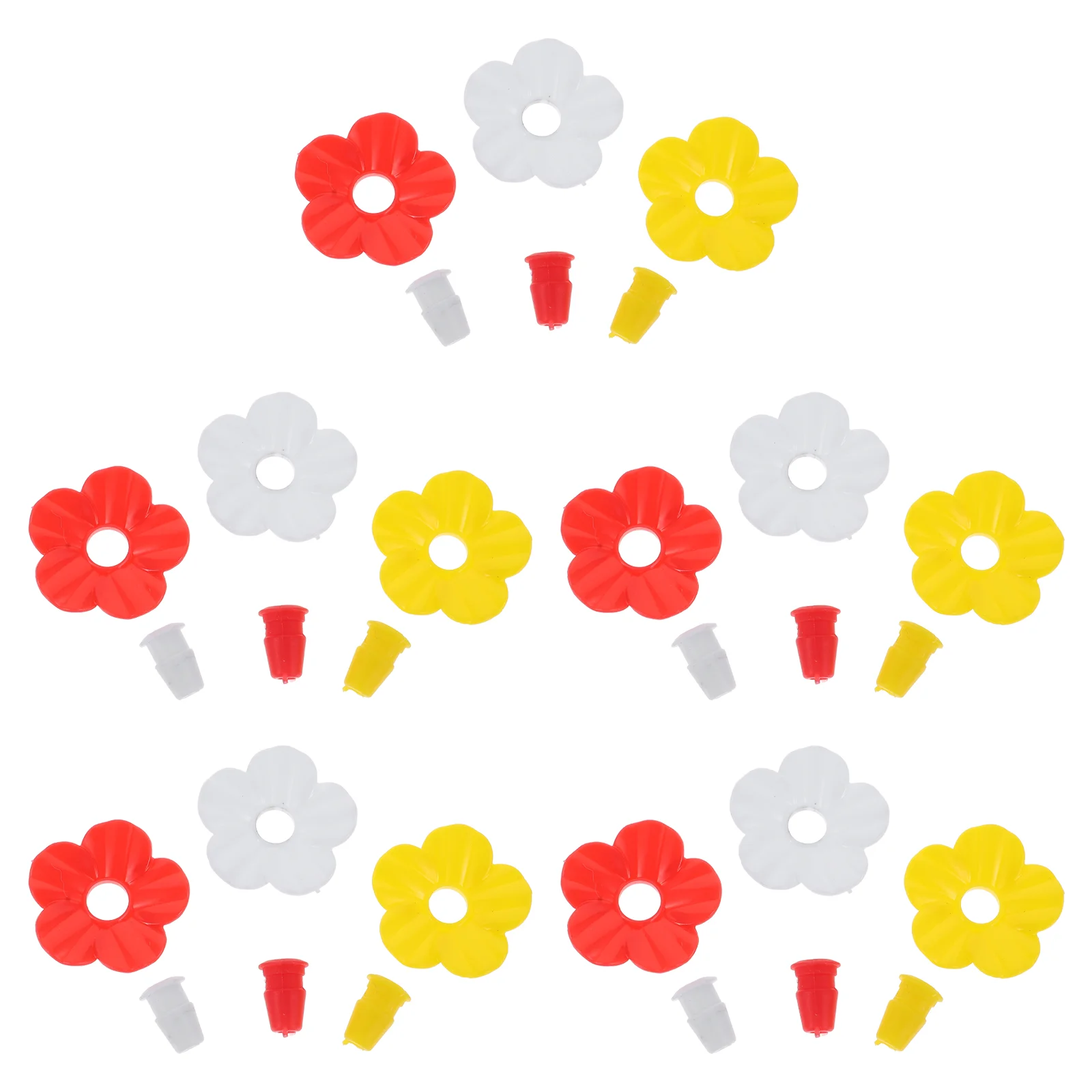 15 Pcs Hummingbird Feeding Flowers Outdoor Plastic Feeder Imitation Feeders for Outdoors Equipment Creative Lovely Heating