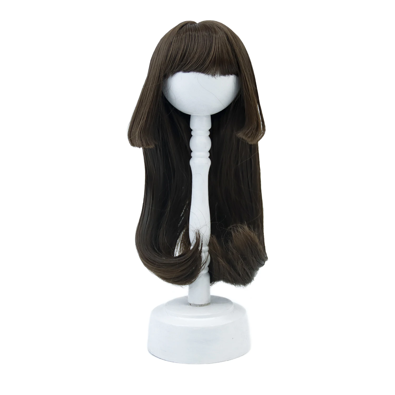 

Парик из кукольных волос Blythe длиной 9-10 дюймов, 25 см, прямой, черный, коричневый, термостойкий материал для рукоделия