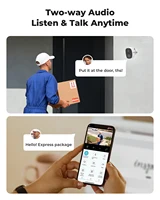 H.VIEW – caméra d'extérieur sans fil alimentée par batterie PIR, caméra de sécurité WiFi 2K 3MP avec sirène de projecteur, Audio bidirectionnel, étanche 5