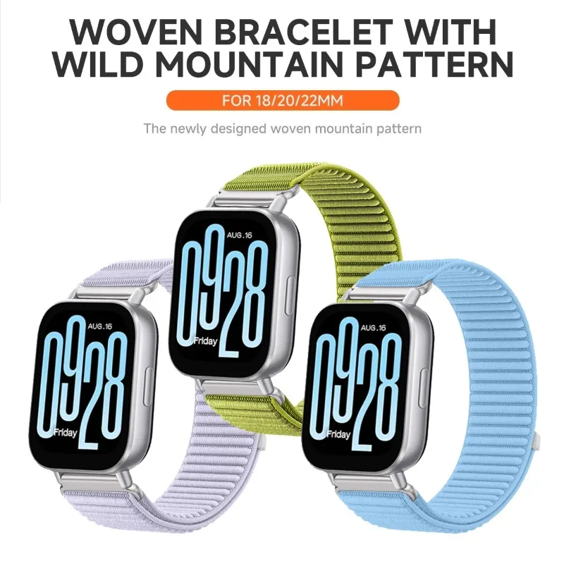 Versatile Nylon Strap Bracelet in Multiple Sizes (18mm/20mm/22mm)