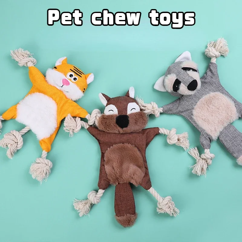 

Pet molar toy cat dog vocal toy kitten puppy biting to relieve boredom cotton rope containing throwing dog toys pet supplies