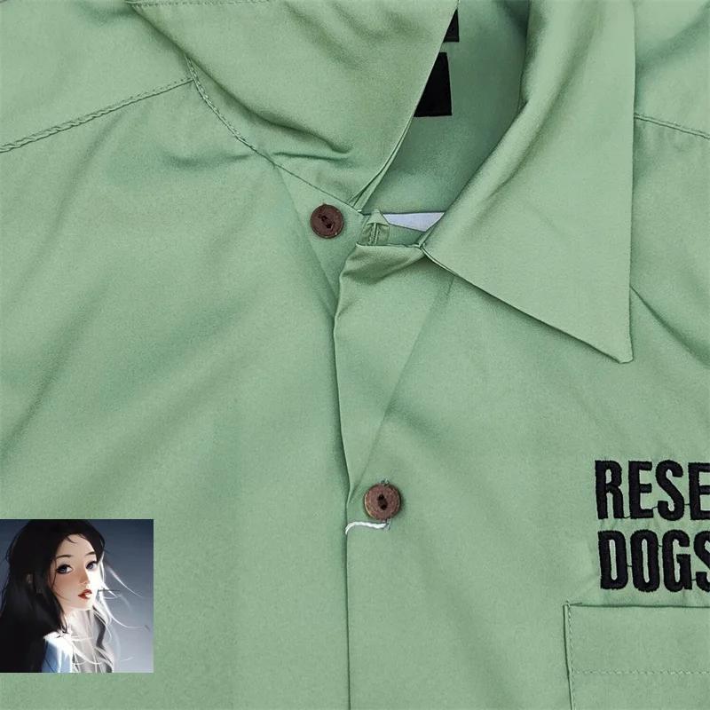 WACKO Green Short Sleeve Shirts RESERVOIR DOGS Movie Print Tee Men Women High Quality Loose Hawaii Shirt Streetwear T-shirt