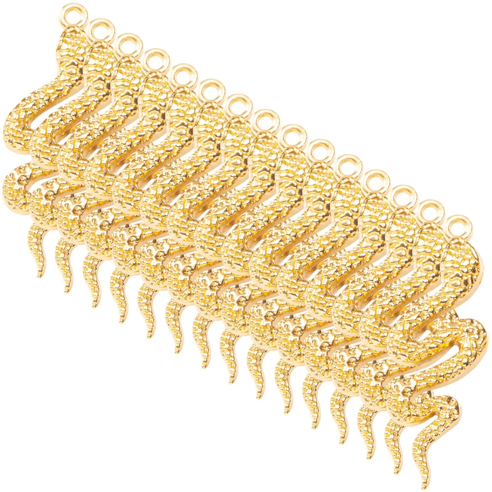 

32 Pcs Alloy Snake Pendant Craft Charms Earrings Key Chain Serpentine Bracelet Animal Jewelry Making Supplies Necklace