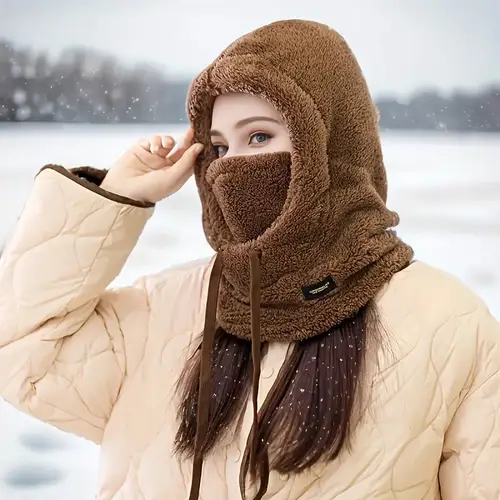 Winter Warm Balaclava Thermal Windproof Hood Motocycle Face Cover Polar Fleece Adjustable Cycling Neck Moto Full Mask Outdoor - Image 9