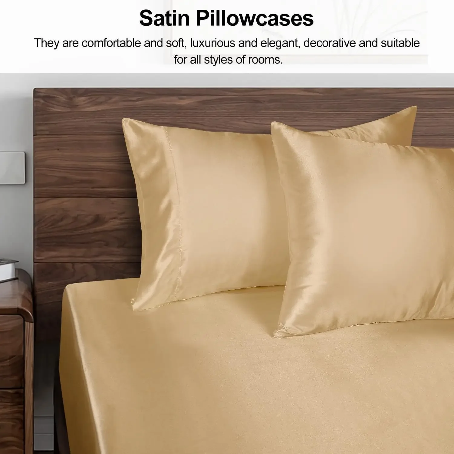 1PC Satin Pillowcase for Hair Similar to Silk Pillow Cases for Skin, Silky & Soft Pillow Covers, Gifts for Her or Him 5