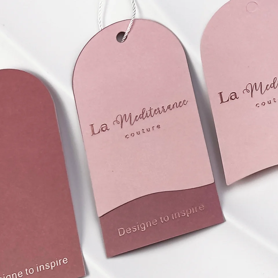 Brand Stamping Specialty Paper Texture Swing Tag Clothing Hang Tag Garment Accessories