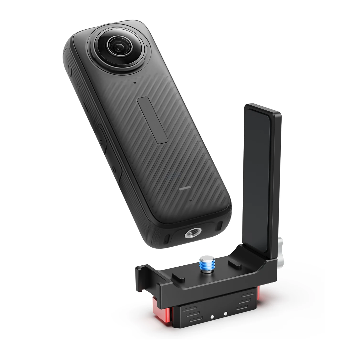 Insta360 X5/X4/X3/X2 액션 카메라용 콜드 슈 베이스가 있는 퀵 릴리스 L-플레이트 어댑터 수직/수평 마운트