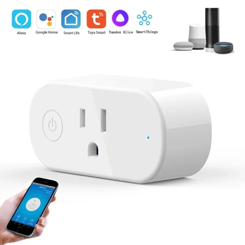 

Tuya Zigbee Smart Plug US Smart Socket 16A Voice Control Via Alexa Google Home Yandex Alice with Power Monitor
