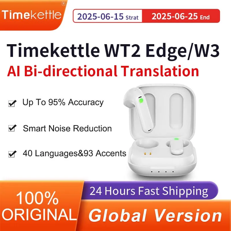 Timekettle WT2 Edge/W3 Simultaneous Translator Earbuds Voice