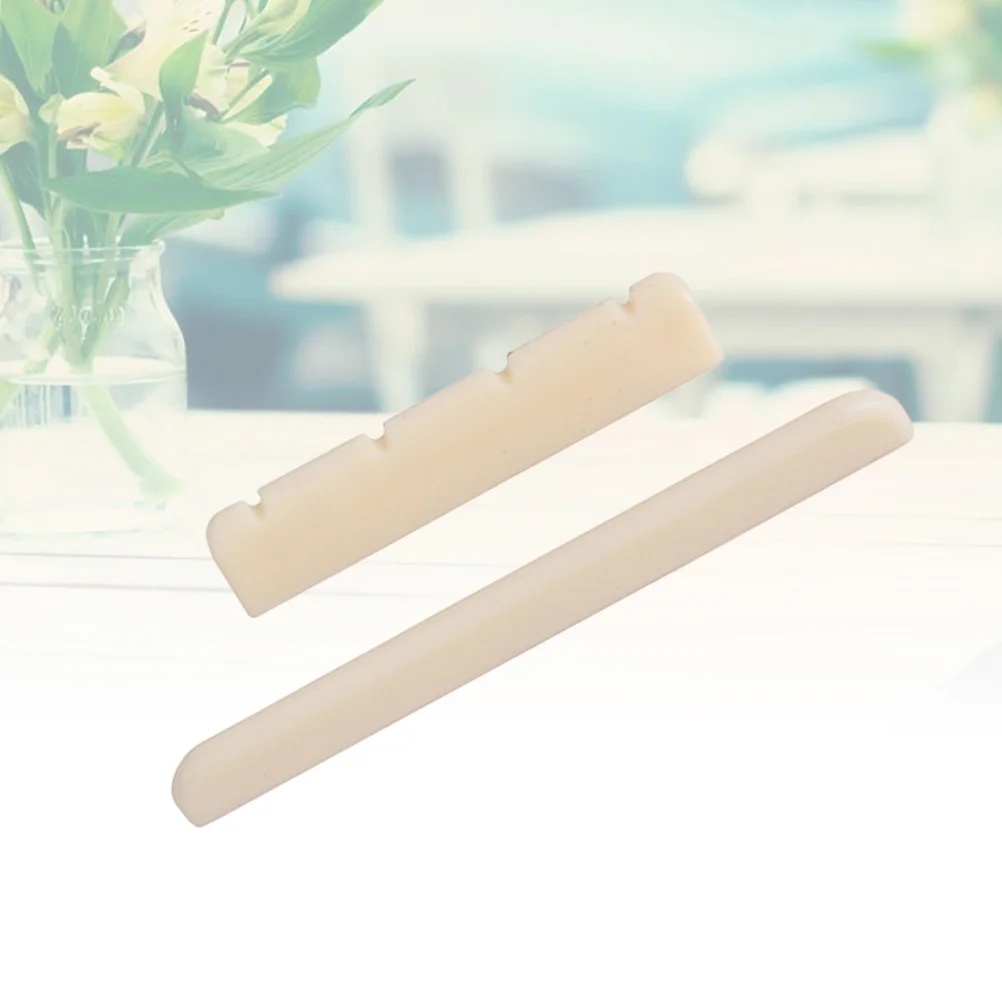 

GL72 Plastic Replacement Bridge Saddle and Nut for Classical Guitar (Ivory White)