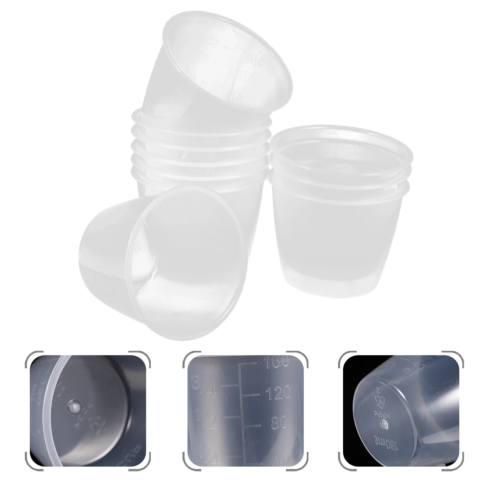 

10pcs measuring spoons measuring cups clear graduated cups with scale for dry and ingredients 160ml 4 cup measuring cup scoop
