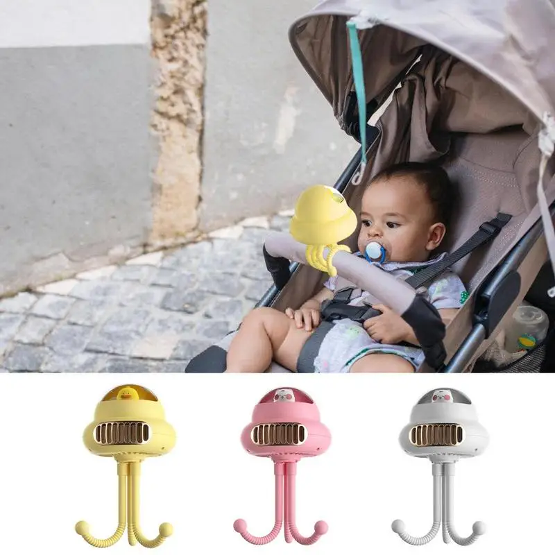 

Desktop Folding Fan Outdoor Baby Stroller Handheld Fan Summer Mute Small Multifunctional Octopus Mini Fan