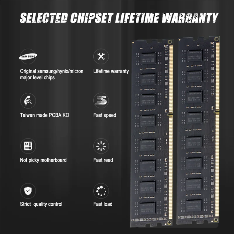 DDR3 8GB 4GB Desktop Ram Memory PC3 1.5V 1333Mhz 1600Mhz Non-ECC DIMM Computer Memories desktop ram memory desktop memory