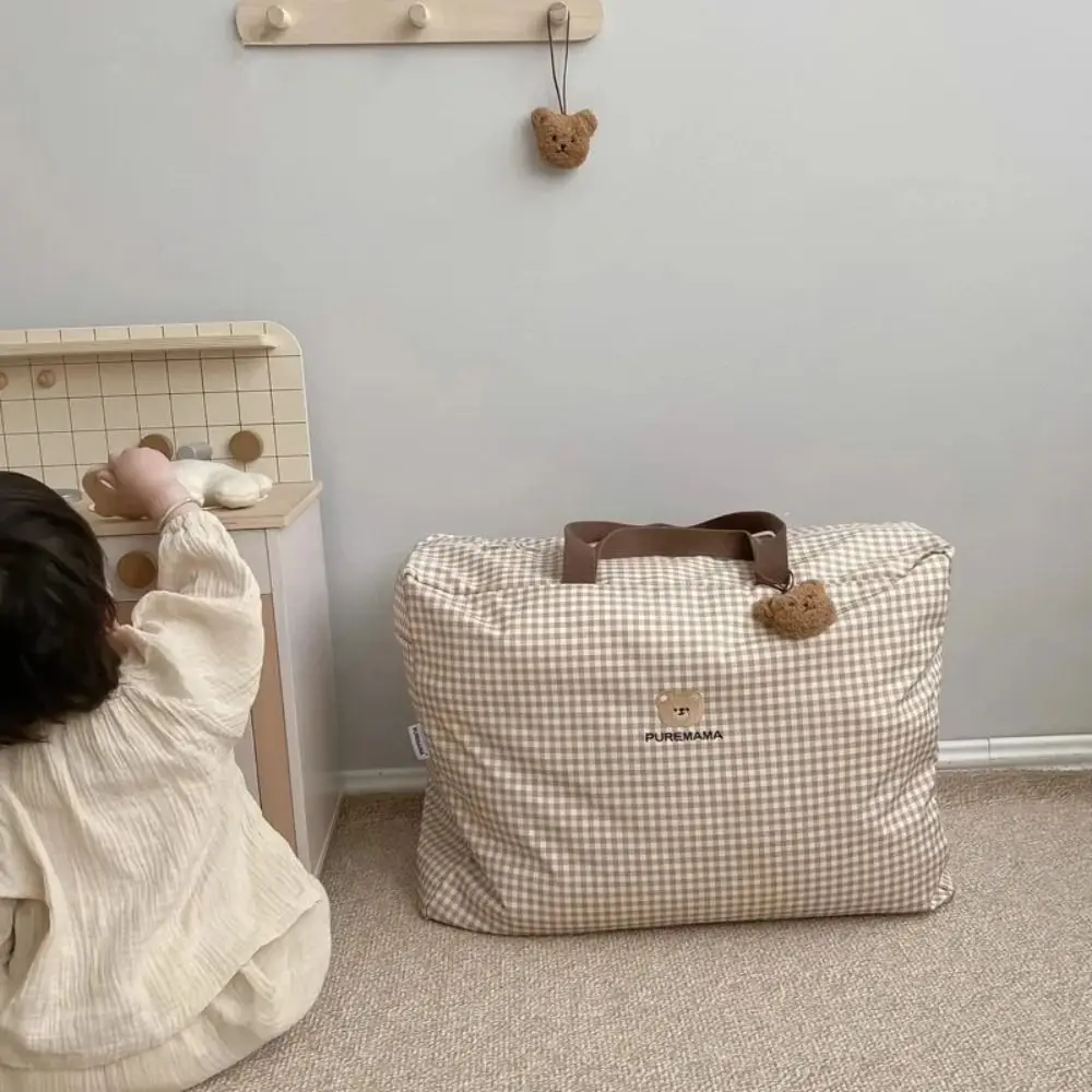 High-capacity Kids Luggage Bag Practical Waterproof Check Mommy Bag Items Canvas Handbag