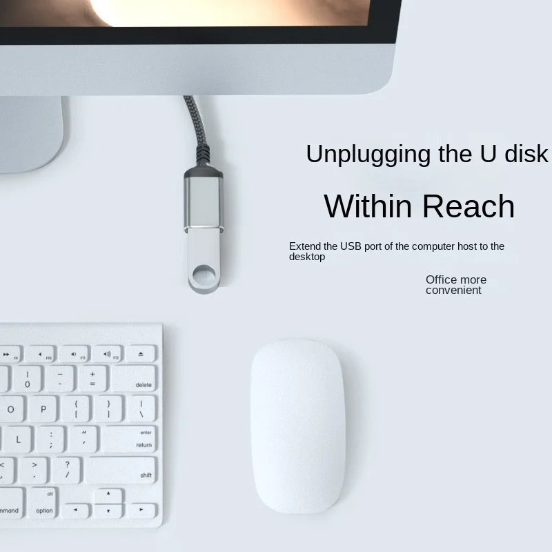 USB 3.0 Extension Cable Male to Female Male Oxygen Free Copper Braided Shielded Mobile Data Cable USB Flash Drive Adapter