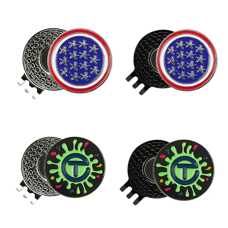 

Golf Ball Markers Hat Clip Golf Ball Position Removable Metal Golf Clip