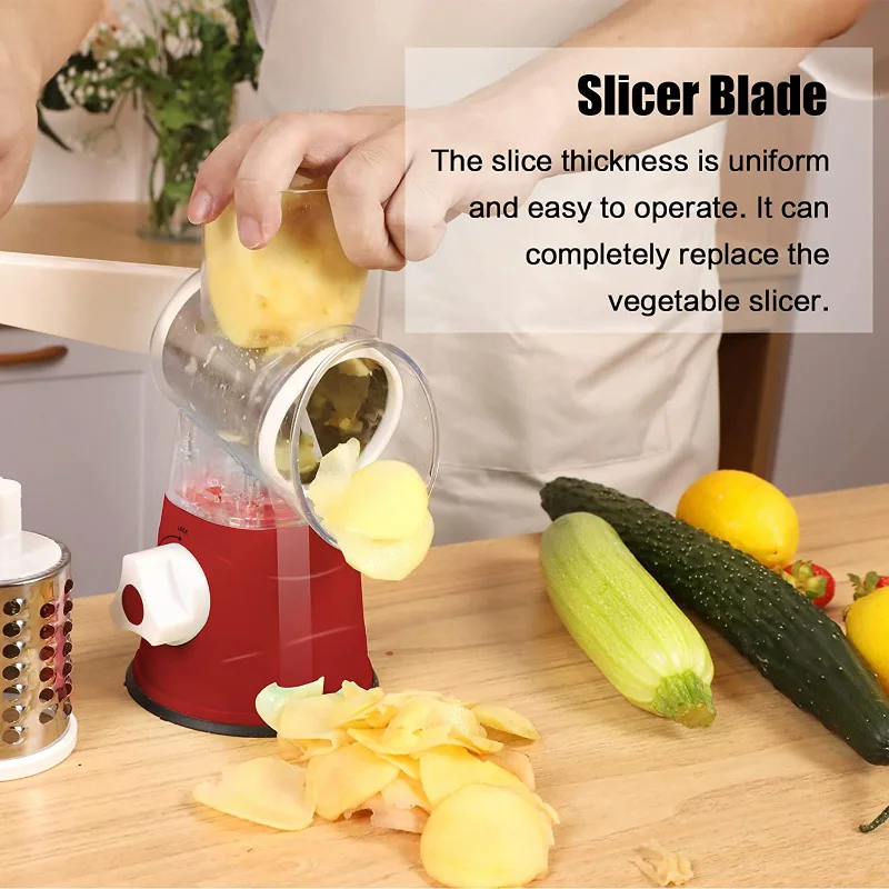 Manual Rotary Cheese Grater for Vegetable Cutter Potato Slicer Mandoline  Multifunctional Vegetable Chopper Kitchen Accessories - AliExpress