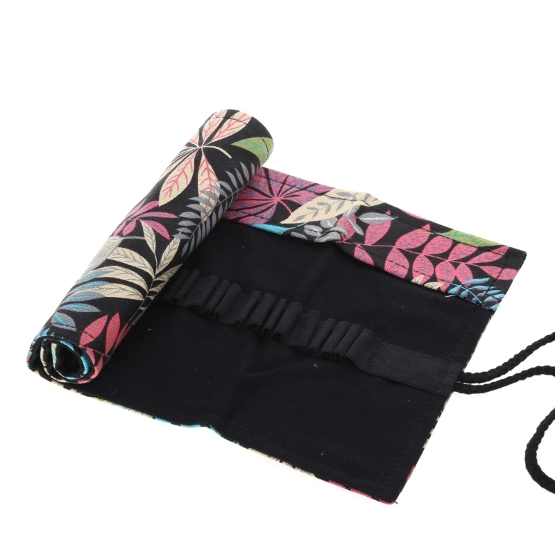 

Canvas Pencil Roll Wrap Multiuse Roll Up Pencil Case Large Capacity Pen Curtain