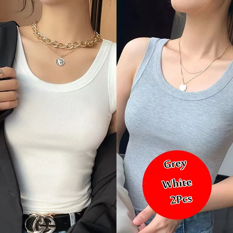 

Yasuk Spring Summer Fashion Woman Solid Casual T-Shirts Slim Soft Pullover All-Match Bottom Vest Women Tees Tank Top Rib Fabric