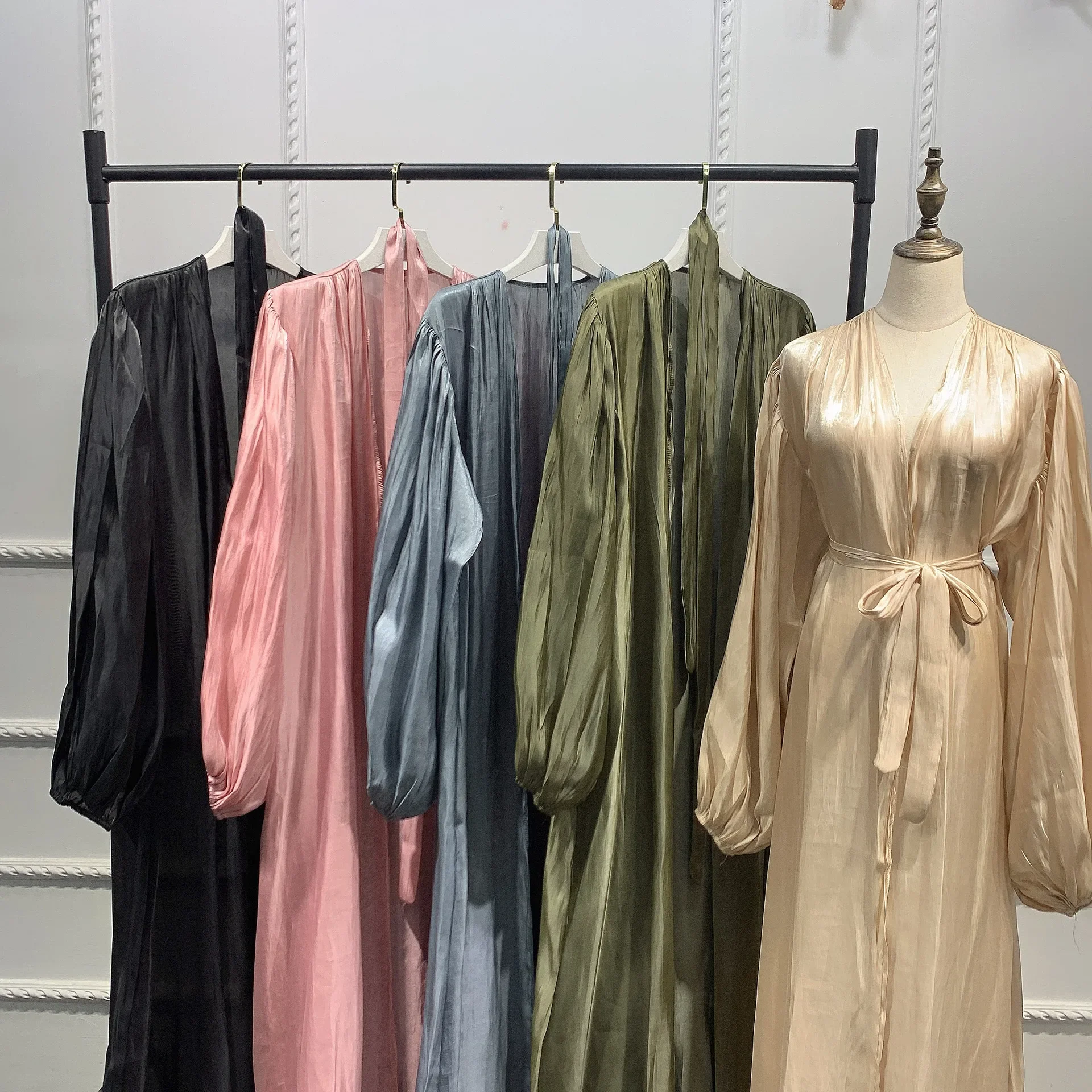 Kaftan Abayas 여성용 기모노 무술망 가디건, 두바이 아바야 터키 이슬람 아랍어 무슬림 롱 드레스 로브