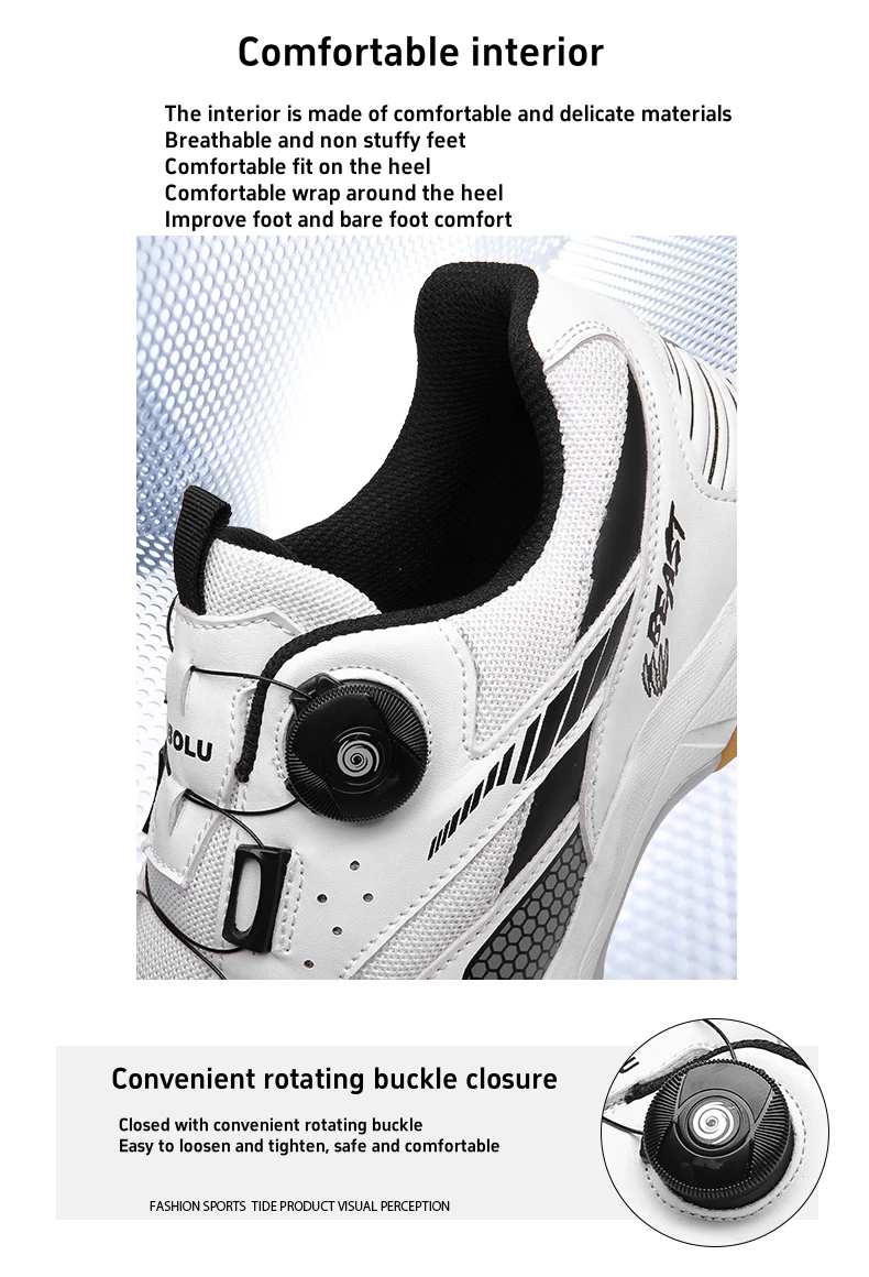 Description Picture 6 of itemUnisex Profession Badminton Shoes Women Indoor Athletic Table Tennis Shoes Men Light Breathable Training Sneakers Non-slip