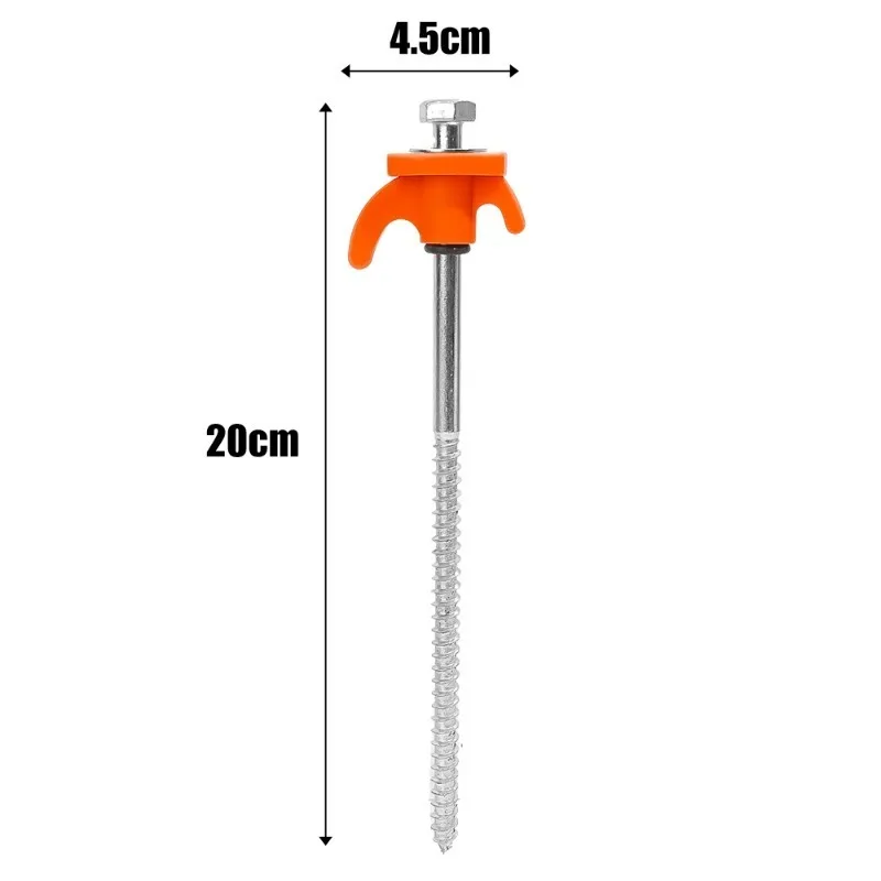 Heavy Duty Metal Spiral Ground Anchors - Set of 10 Camping Tent Stakes with Hex Socket