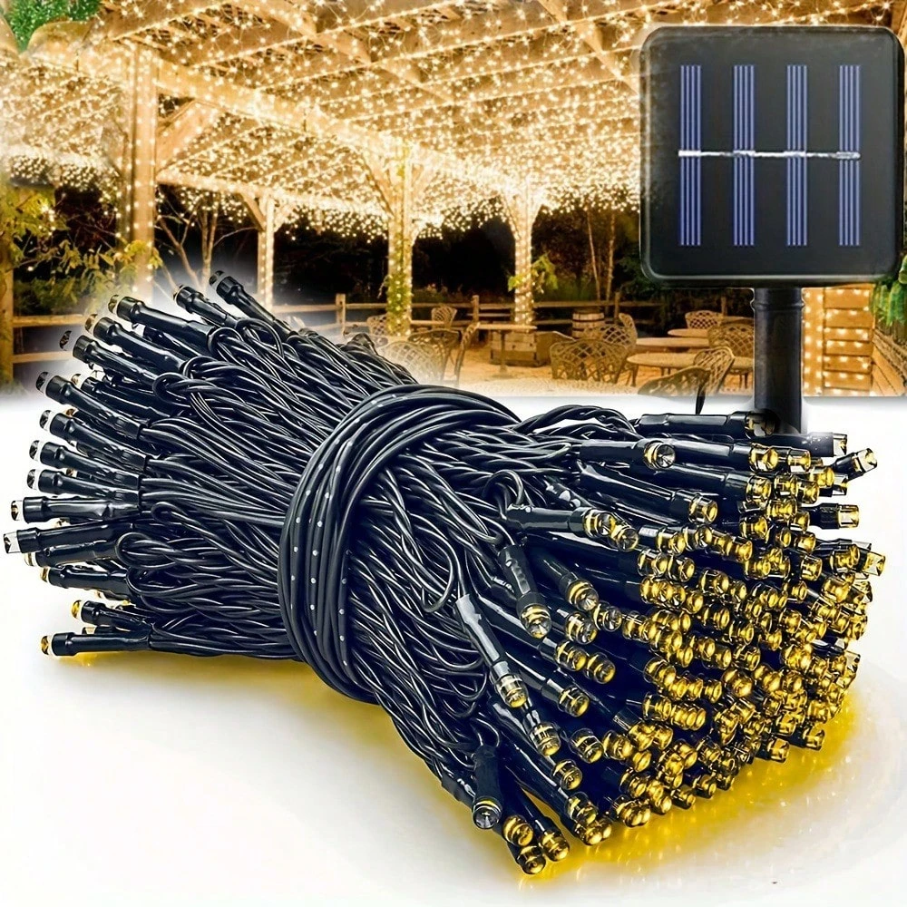 Enchanting LED Solar String Lights – 7m, 50 Waterproof Fairy Lights with 8 Twinkling Modes