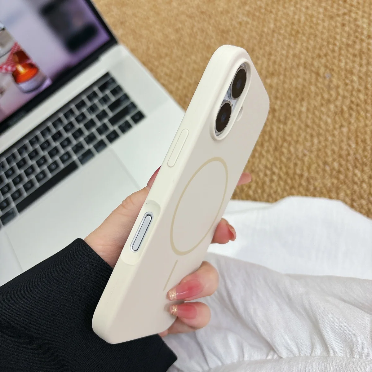 Vibrant Silicone Fluorescent Phone Case with Magsafe Compatibility