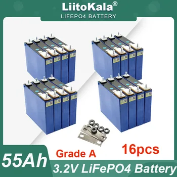 A급 리튬 다리미 인산염 전지, LiFePO4 배터리, 12V 24V 3C 오토바이 자동차 모터 개조 면세품, 3.2V 55Ah, 16 개