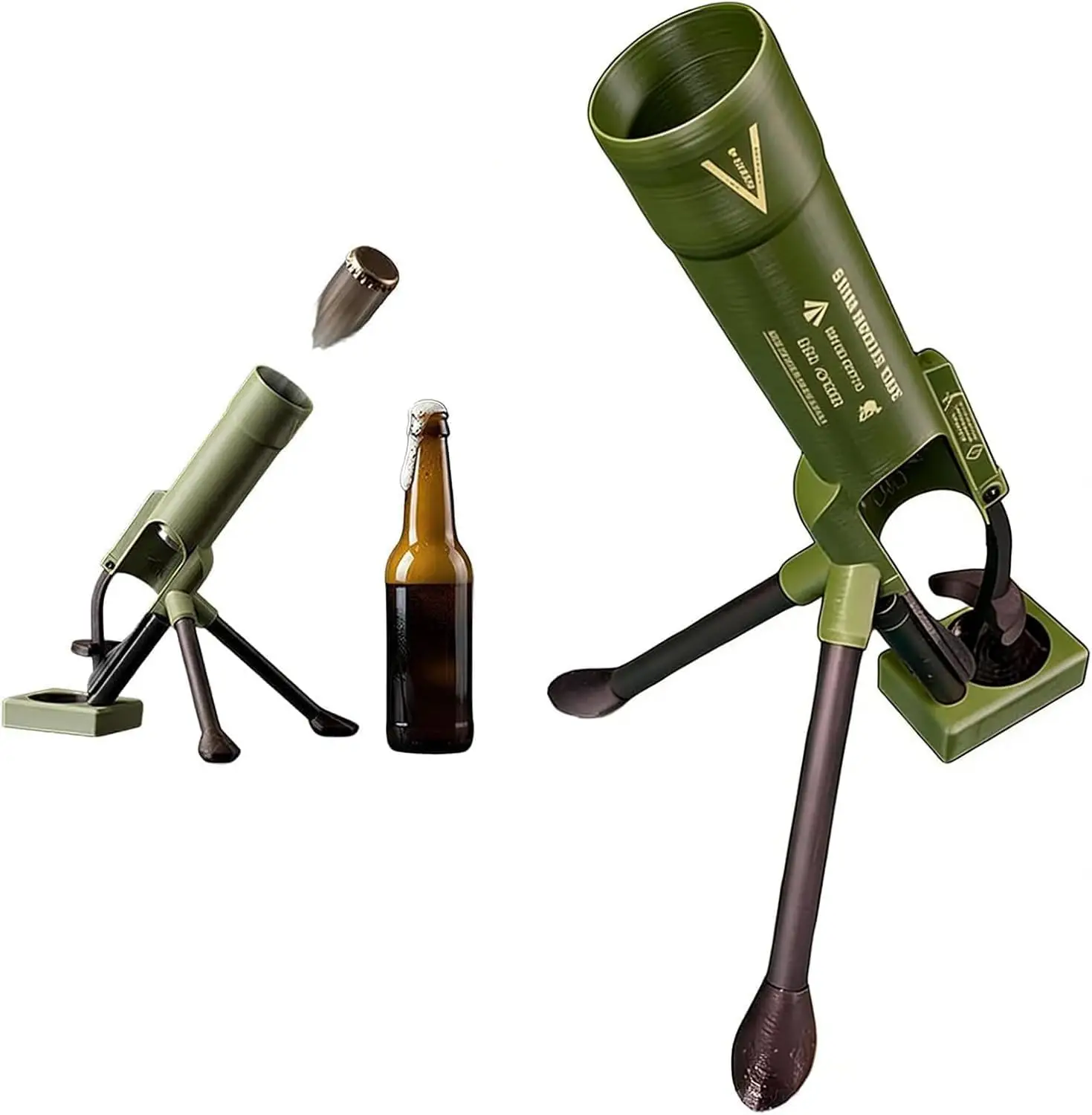 abridor de botellas de cerveza tipo mortar, abridor de botellas de cerveza de 33/51 mm, lanzador de tapas táctico de alta resistencia, abridor de presión manual Abridor de Botellas de Cerveza Tipo Mortar, Abridor de Botellas de Cerveza de 33/51 mm, Lanzador de Tapas Táctico de Alta Resistencia, Abridor de Presión Manual 1