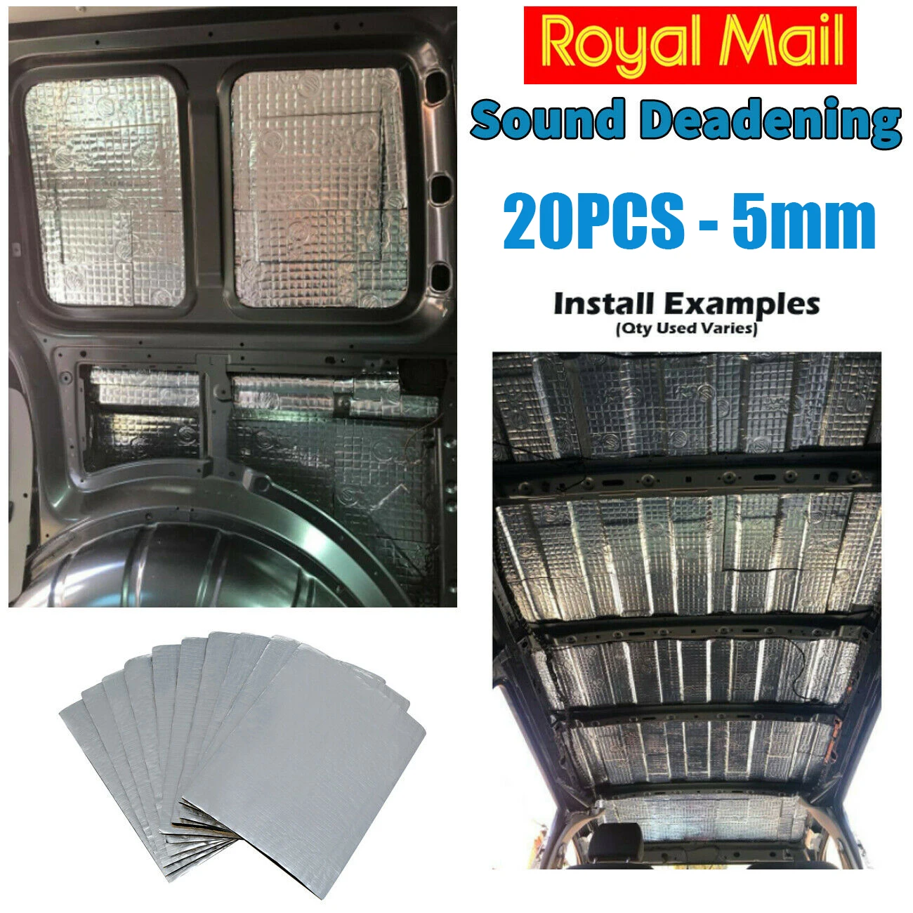 20pcs Car Sound Proofing Deadener Mat Heat Noise Insulation Deadening