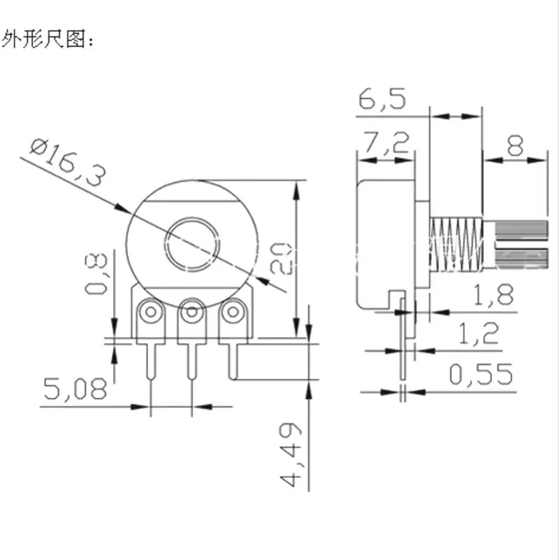 Kit de potenciómetro único WH148, set de potenciómetro con perillas, Tuercas de un solo eje, B1K/5K/10K/20K/50K/100K/500K/1M, 45 Uds.