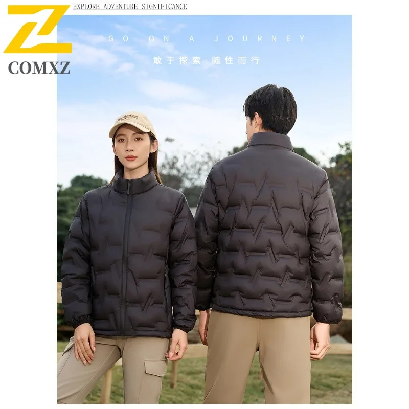 COMXZ High Quality Men Jacket Hooded Outdoor Exploration Multi-Purpose Parka Casual Trip Light Cold Proof Winter Outerwear