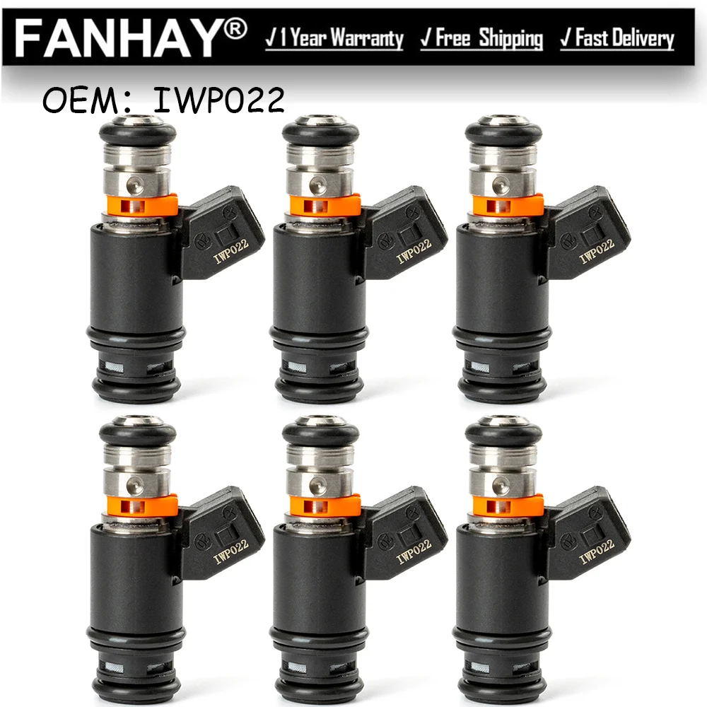 

6Pcs New Fuel Injectors IWP022 IWP-022 For VW Golf Jetta 1999-2002 EuroVAN 97 99-00 V6 2.8L 021906031D 021906031B Auto Parts