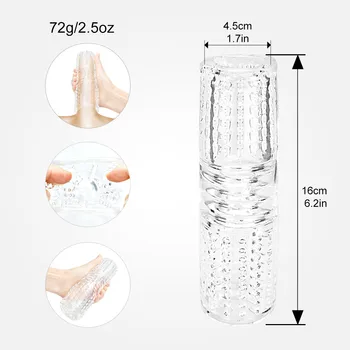 Male Masturbators Vacuum Cup Pocket Pussy Simulated Vagina for Men Penis Enlargment Adult Endurance Exercise Tool Intimate Toys 2