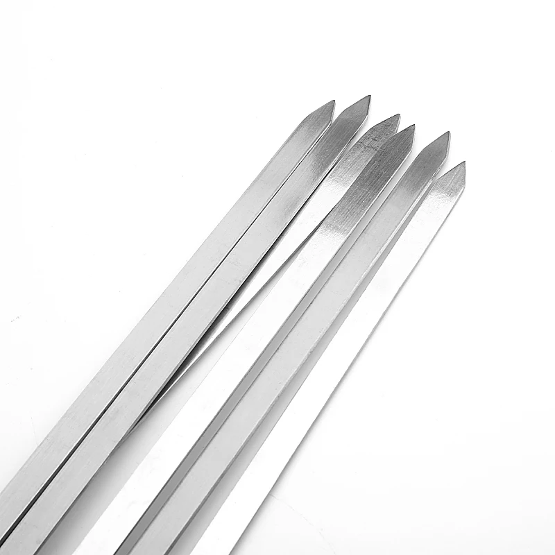4/6/10/12pcs 45CM 17.7in Barbecue Meat String Skewers Meat Stainless Steel churrasqueira Roast Stick BBQ Outdoor Picnic Tools