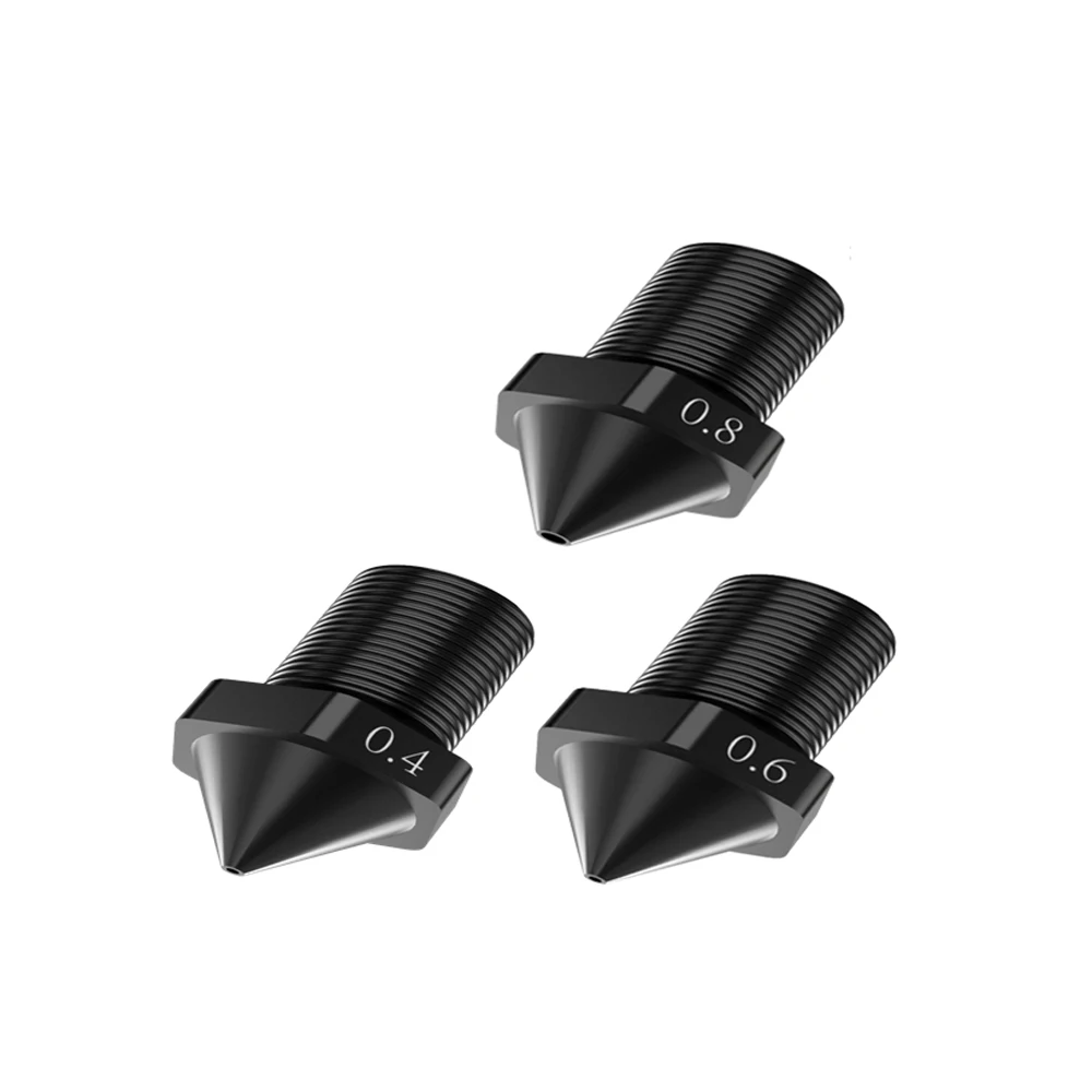 FLASHFORGE Creator 3 Pro Creator 4 용 고온 경화 노즐 0.4mm 0.6mm 0.8mm 교체 노즐 3d 프린터 부품