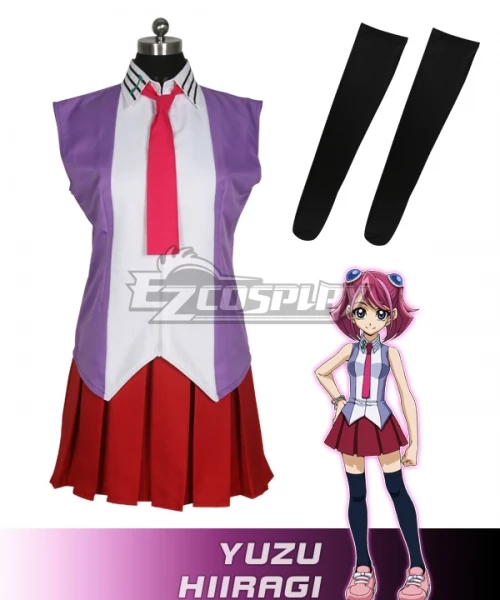 Yu-Gi-Oh! Yugioh Arc-V Yuzu Hiragi Skirt Suit Girls Party Adult Halloween Christmas Women Dress Suit Cosplay Costume E001