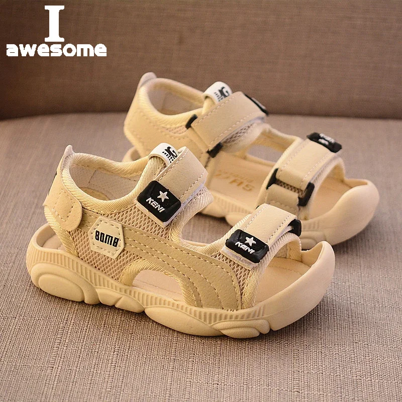 2022 Summer Children Shoes Boys Soft Soles Beach Shoes Male Baby Baotou Anti-kick Children's Sandals Princepard Summer Sandals