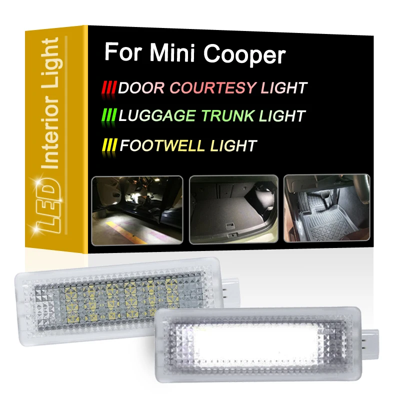 2 stuks Auto LED Deur Welkom Bagage Voetenruimteverlichting Courtesy