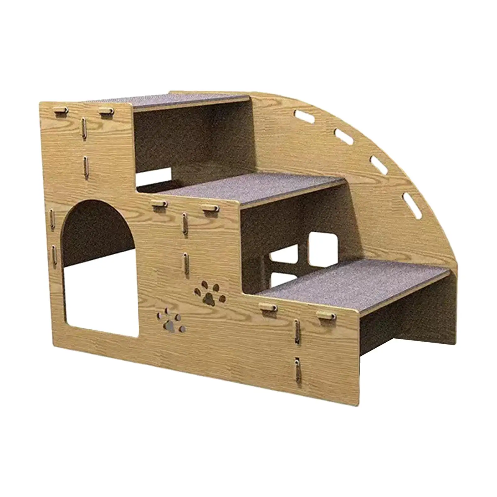 Pet Stairs Dog Ramp 3 Steps Ladder Portable 20x12.6x14inch Multipurpose Durable Accessories with Carpeted Treads for Older Dogs