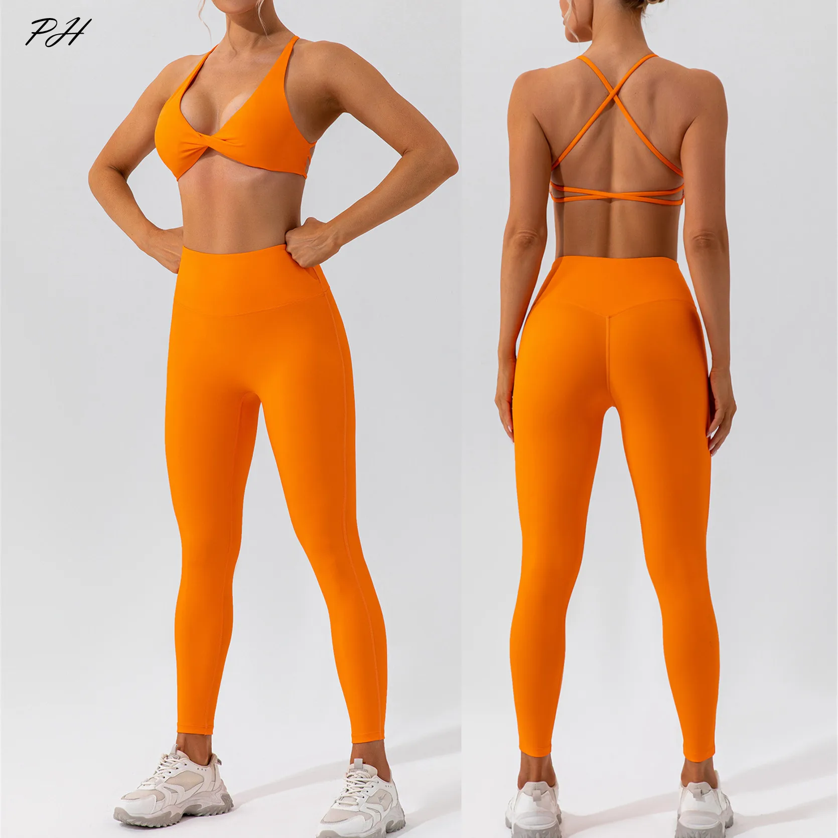 

Yoga Clothing Sets Athletic Wear Women High Waist Leggings Sexy Top Suit Seamless Gym Running Tracksuit Fitness Workout Outfits