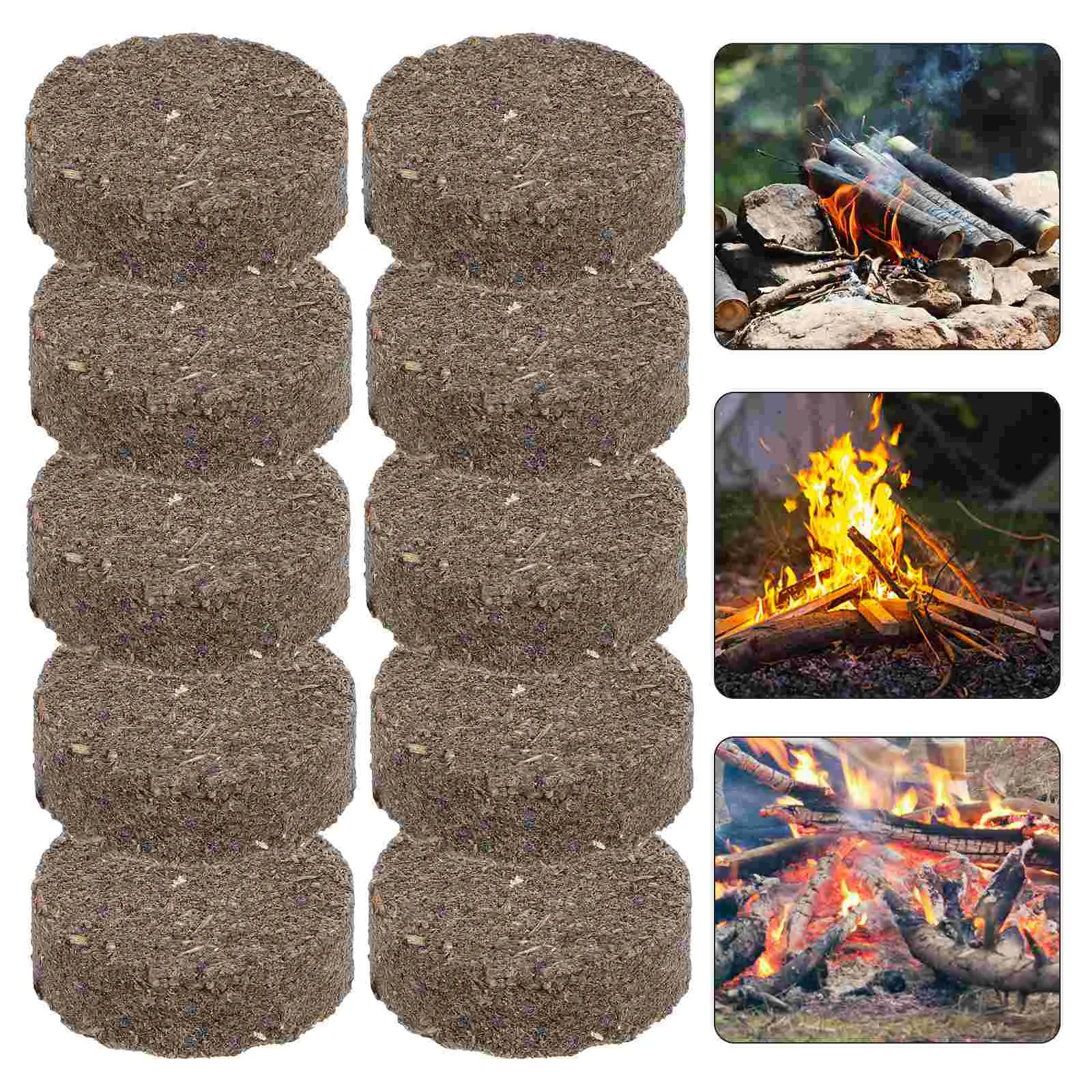 

10 Pcs Burner Outdoor Picnic Small Hot Pot Charcoal Ignition Block Lighters Camping Wood Firelighter Blocks for