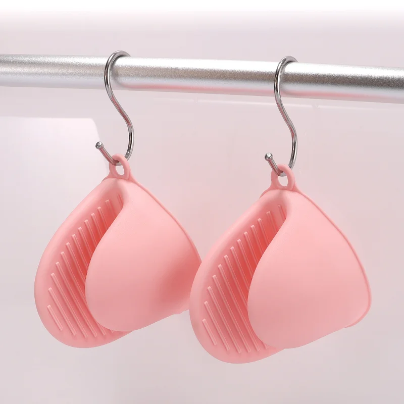 Thicken Baking Silicone Oven Mittens 1pcs Microwave Oven Gloves Heat Insulation Anti-slip Grips Bowl Pot Clips Kitchen Gadgets