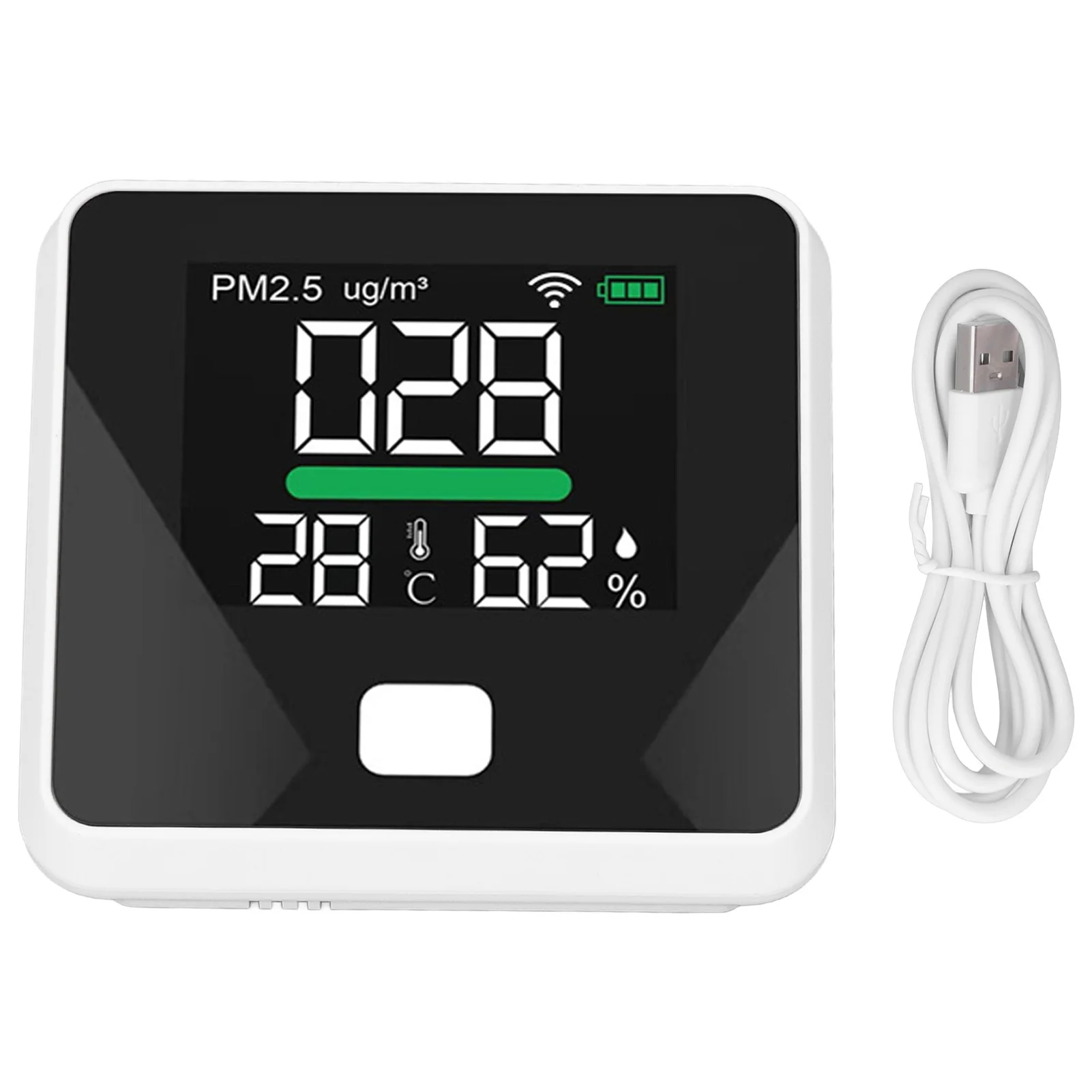 

Temperature Humidity Tester LCD USB ABS APP Function Thermometer Hygrometer PM2.5 Temperature Humidity Meter for Living Room
