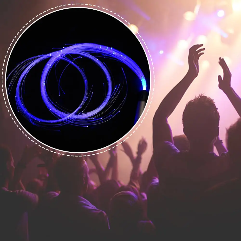 Látigo de fibra óptica LED RGB, luz de Flash, iluminación Rave 23, efecto de luz de flujo, Cosplay, Rave, accesorios de baile - Imagen 5