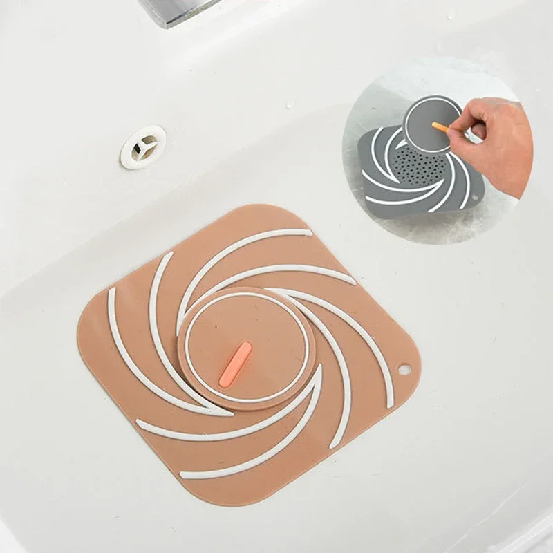 

Silicone Drain Hair Catcher 2In1 Shower Bathtub Drain Strainer Hair Filter Drain Sink Strainer Pad Stoppers Bathroom Accessories