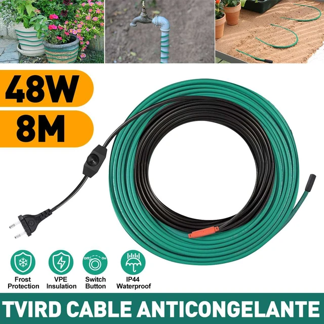 220v Eu Plug-in Power Cord Self Regulating Heating Waterproof Cable For Water  Pipe Freeze Protection, Reptiles Pets Heating - Electrical Wires -  AliExpress