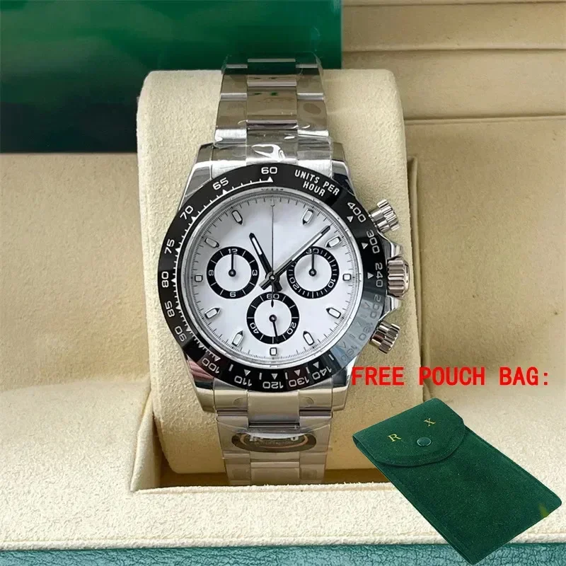 

Горячая распродажа Роскошные мужские часы из нержавеющей стали автоматические механические часы панда циферблат черный белый