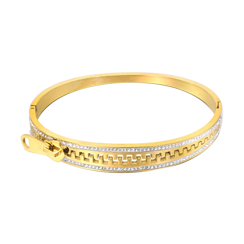 Pulseras de circón de acero quirúrgico para mujer y niña, brazalete marca de lujo, joyería de fiesta, regalo, alta calidad, novedad| | - AliExpress